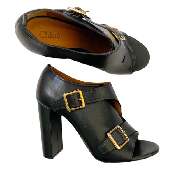 NEW Chloe double monk strap leather booties - Picture 1 of 9